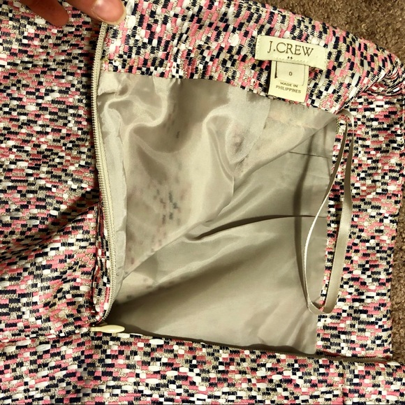 J Crew Multi-Colored Jacquard Mini Skirt, size 0 - Picture 4 of 8